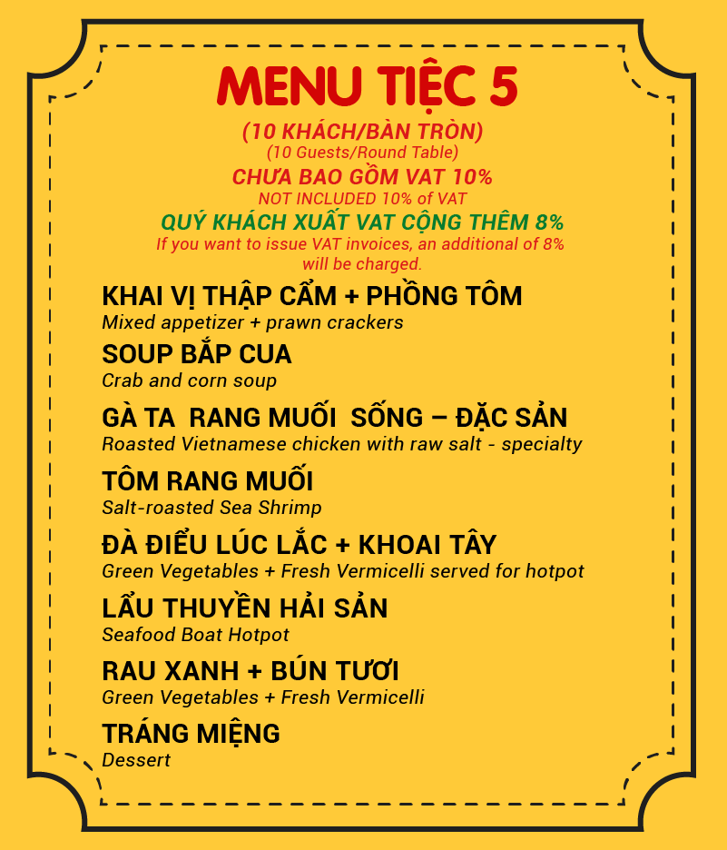 Menu Tiệc 5