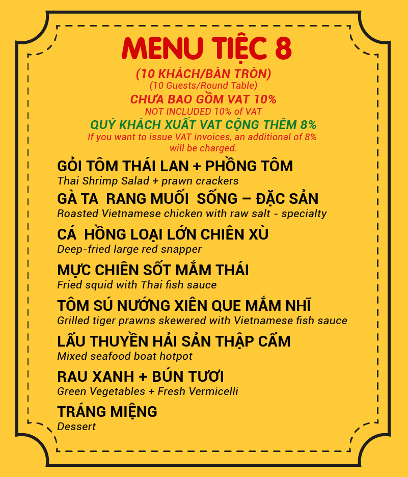 Menu Tiệc 8