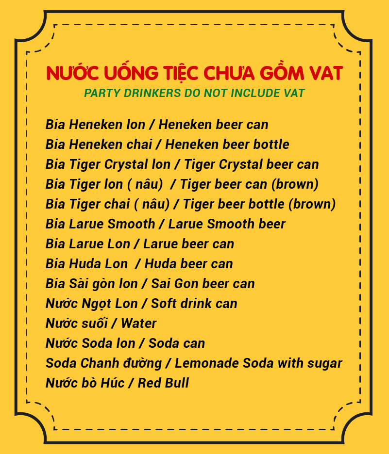 Menu Thức Uống